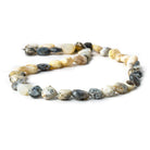 9mm Dendritic Opal Straight Drilled Faceted Heart Beads, 14 inch - The Bead Traders