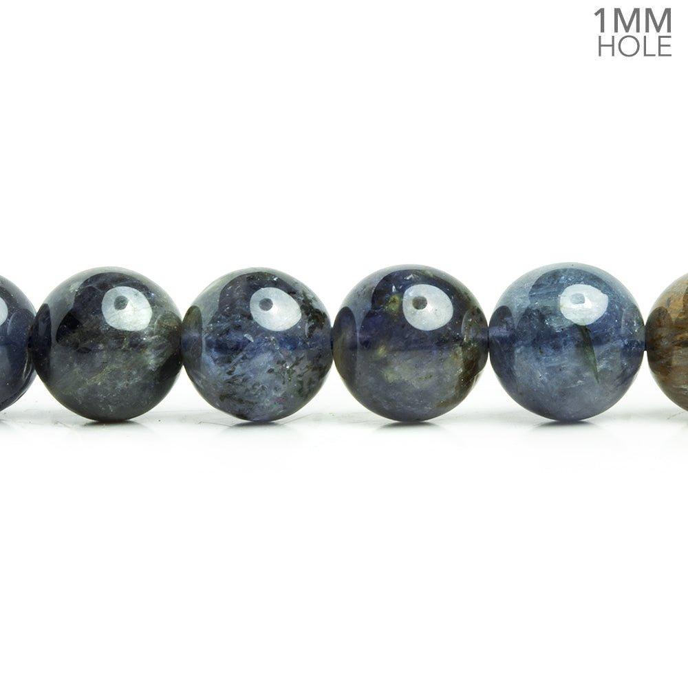 9mm Iolite Plain Round Beads 16 inch 45 pieces - The Bead Traders