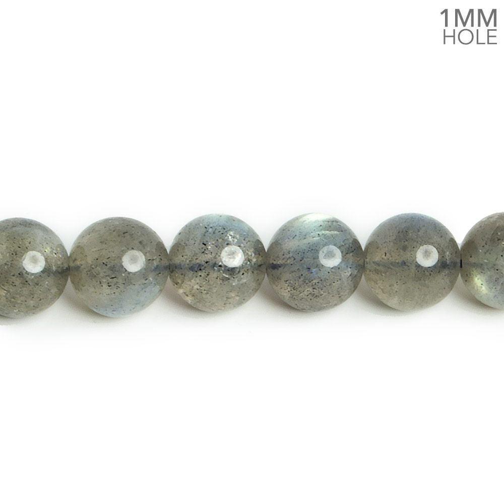 9mm Labradorite Plain Round Beads 15.5 inch 43 pieces - The Bead Traders