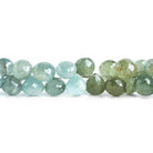 9mm Moss Aquamarine Faceted Candy Kiss Beads 7.5 inch 54 pieces - The Bead Traders
