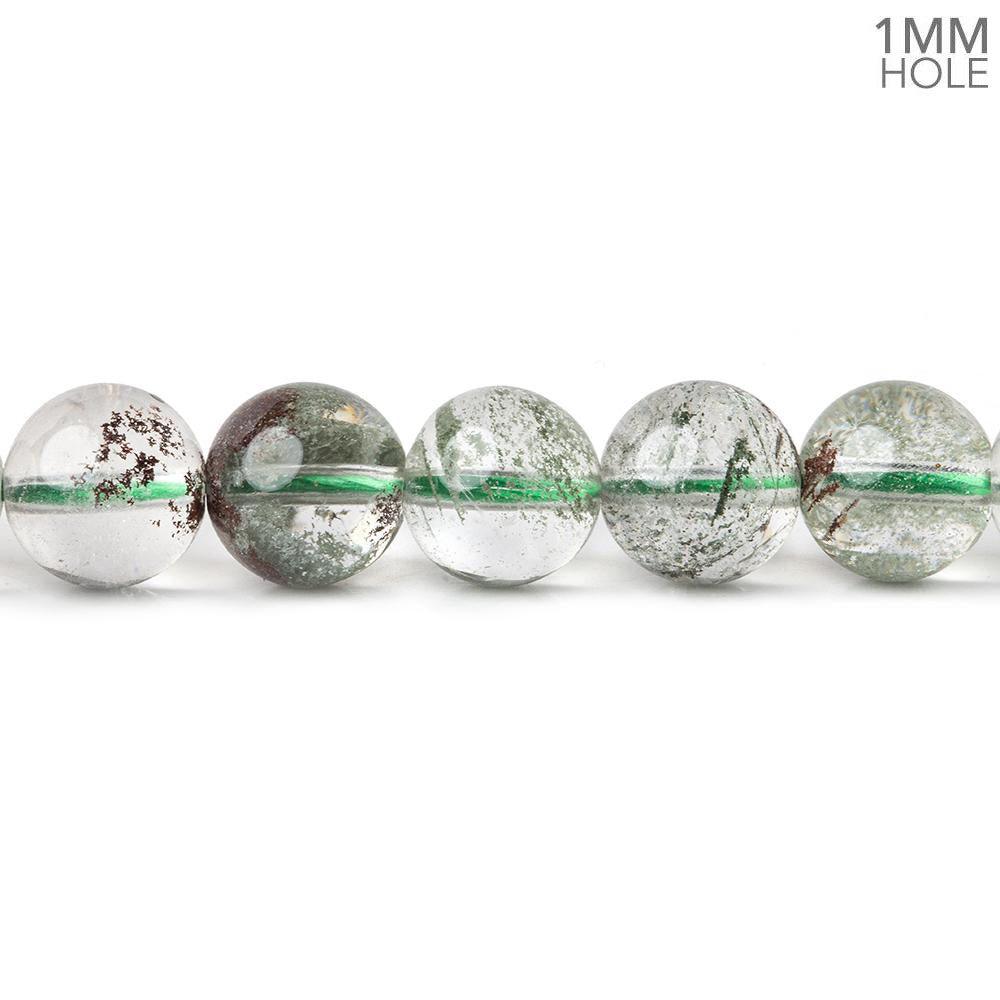 9mm Moss Quartz plain rounds 15.5 inch 45 beads - The Bead Traders