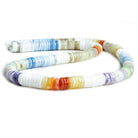 9mm Multi Opal Plain Heishi Beads 18 inch 235 pieces - The Bead Traders