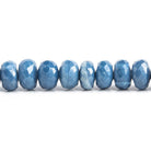 9mm Mystic Denim Opal Faceted Rondelle Beads 12.5 inch 65 pieces - The Bead Traders