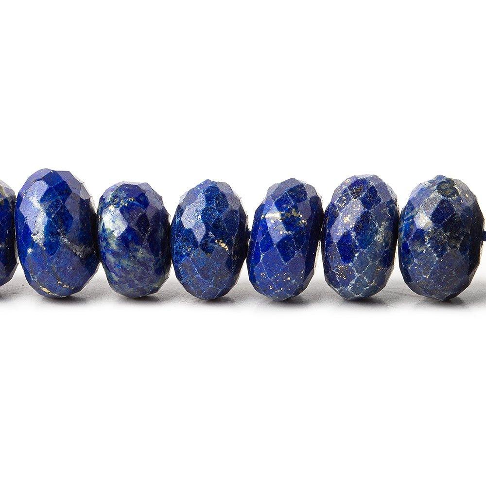 9mm Natural Lapis Lazuli Beads Faceted Rondelle - The Bead Traders