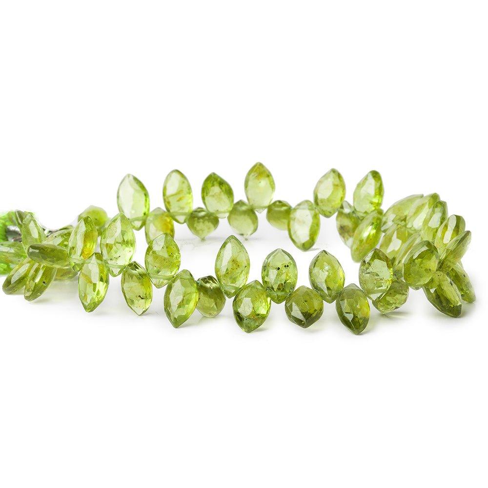 9mm Peridot Faceted Marquise Beads, 8 inch - The Bead Traders