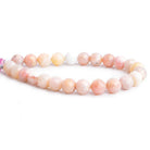 9mm Pink Peruvian Opal Faceted Round Beads 8 inch 23 pieces - The Bead Traders