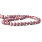 9mm Pink Tourmaline plain rounds 18 inch 51 beads - The Bead Traders