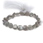 9mm Platinum Grey Moonstone Faceted Coins 8 inch 23 beads - The Bead Traders