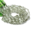 9mm Prasiolite Faceted Coin Beads 8 inch 23 pieces - The Bead Traders