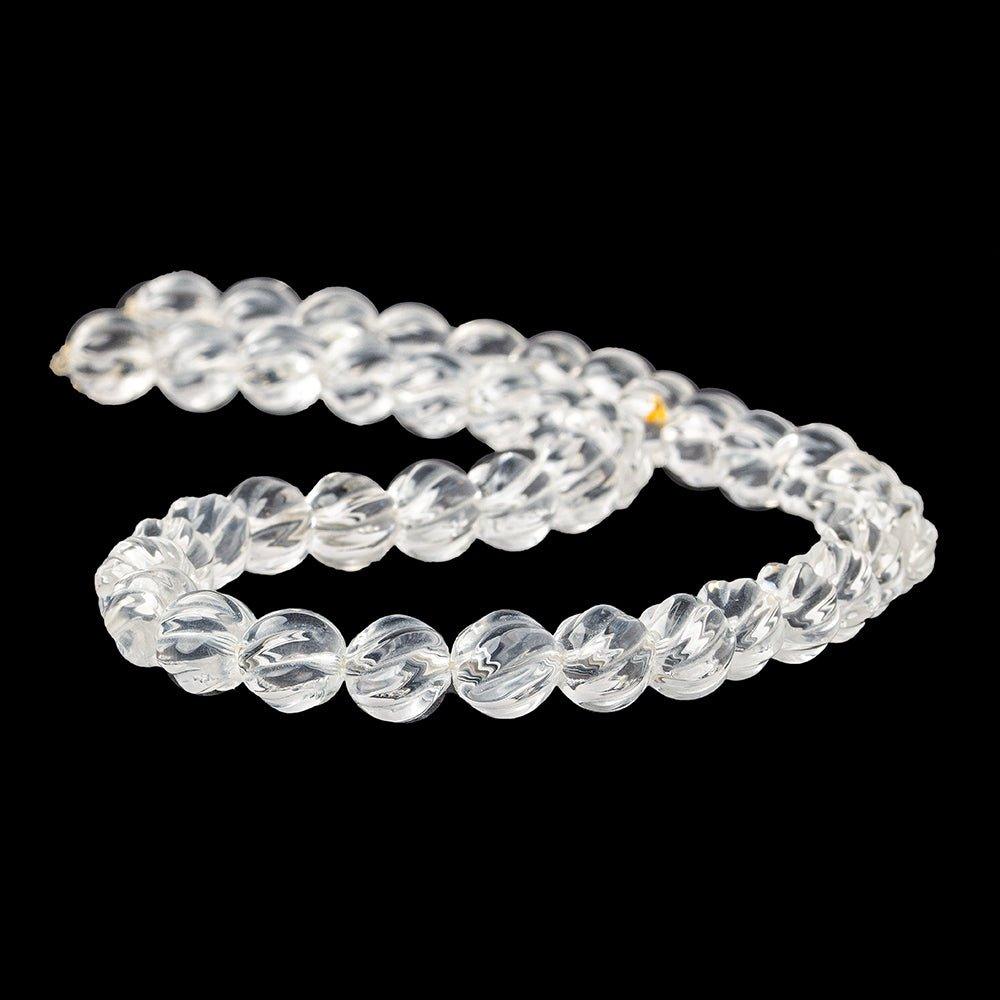 9mm Quartz Twist Rounds 16 inch 42 beads - The Bead Traders