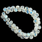 9mm Rainbow Moonstone Faceted Heart Beads 8.5 inch 48 pieces - The Bead Traders
