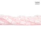 9mm Rose Quartz Plain Cylinder Beads, 16 inch - The Bead Traders