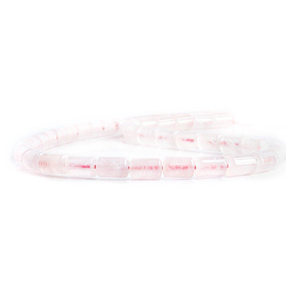 9mm Rose Quartz Plain Cylinder Beads, 16 inch - The Bead Traders