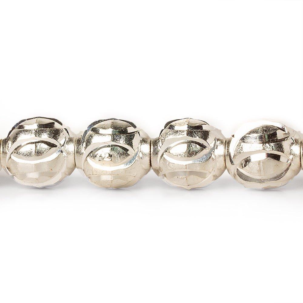 9mm Sterling Silver Plated Brass Interlocking Circle Round Beads, 8 inch - The Bead Traders