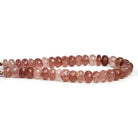 9mm Strawberry Quartz Faceted Rondelle Beads 8 inch 30 pieces - The Bead Traders