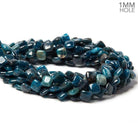 9mm Teal Blue Apatite Pillow Beads 16 inches 44 pieces - The Bead Traders