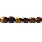 9mm Tiger Eye Plain Nuggets Beads, 14 inch - The Bead Traders