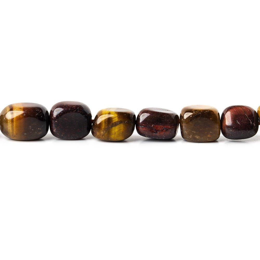 9mm Tiger Eye Plain Nuggets Beads, 14 inch - The Bead Traders