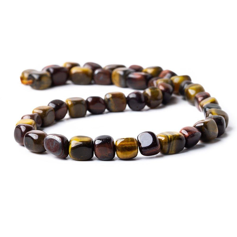 9mm Tiger Eye Plain Nuggets Beads, 14 inch - The Bead Traders