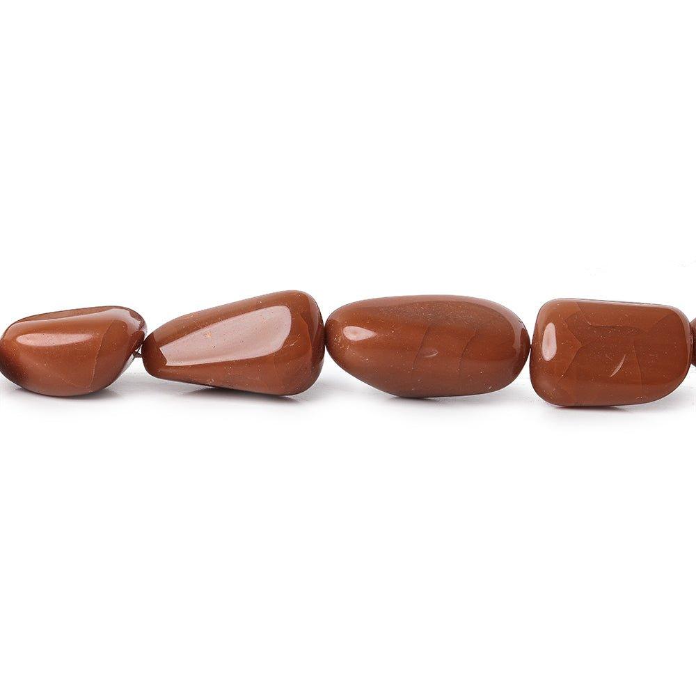 9x10-17x10mm Brown Opal straight drill plain nuggets 76 inch 33 beads - The Bead Traders