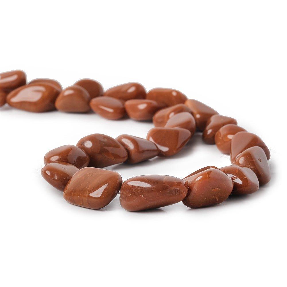 9x10-17x10mm Brown Opal straight drill plain nuggets 76 inch 33 beads - The Bead Traders