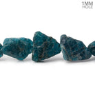 9x10-17x10mm Matte Neon Blue Apatite natural crystal nuggets 7.5 inch 11 beads - The Bead Traders