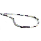 9x4mm Wampum Shell Plain Tube Beads 16 inch 44 pieces - The Bead Traders