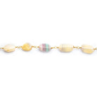 9x5.5mm-10x6.5mm Fluorite Plain Nugget Gold Chain by the Foot 19 pieces - The Bead Traders