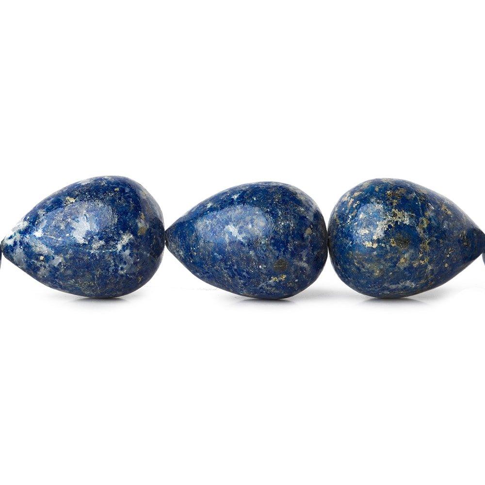 9x6-19x14mm Lapis Lazuli plain teardrops 17.5 inch 32 beads - The Bead Traders