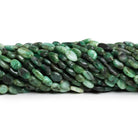 9x6mm Emerald Handcut Ovals 12 inch 27 beads - The Bead Traders