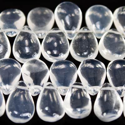 9x6mm Ice Quartz Bead Pear Briolette - The Bead Traders
