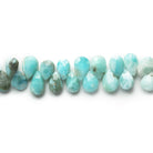 9x6mm Larimar Faceted Pears 8 inch 63 beads - The Bead Traders