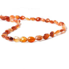 9x7-11x7mm Carnelian Straight Drilled Faceted Pears 15 inch 37 beads - The Bead Traders
