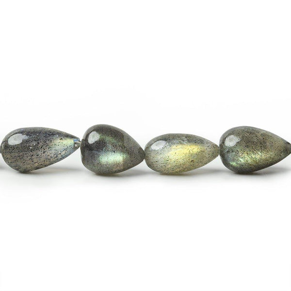 12x8mm Labradorite Plain Teardrop Beads 8 inch 17 pieces