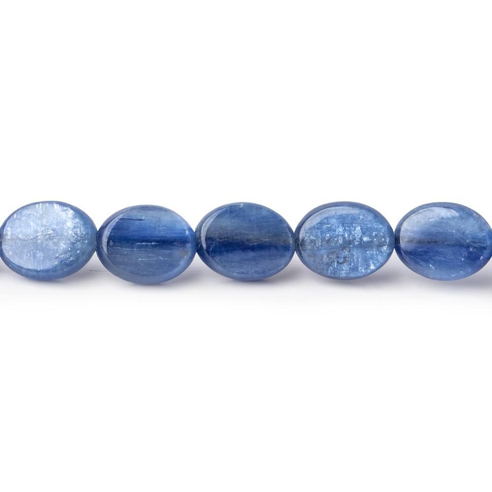 9x7mm Ceylon Blue Kyanite Plain Ovals 16 inch 46 beads AA - The Bead Traders
