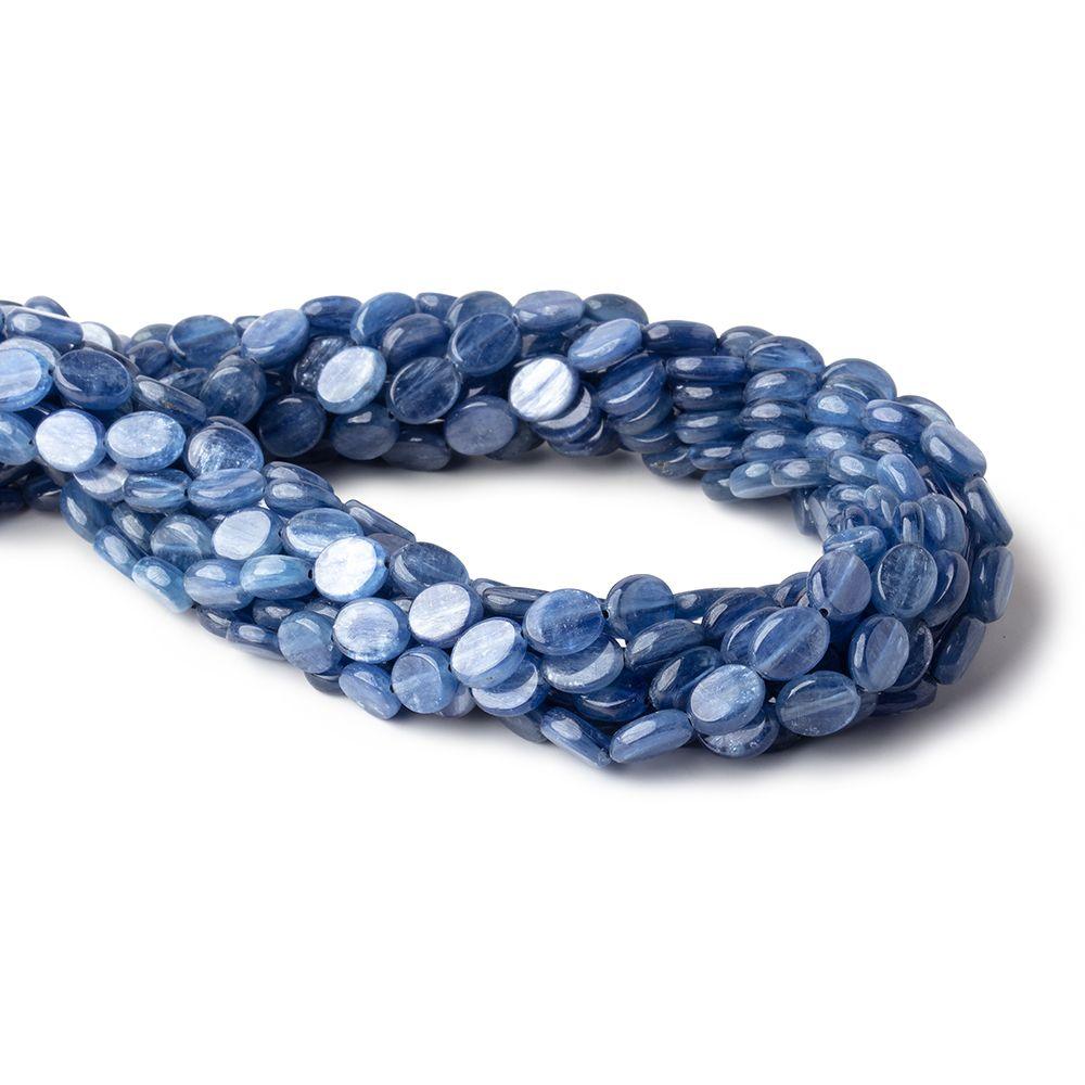 9x7mm Ceylon Blue Kyanite Plain Ovals 16 inch 46 beads AA - The Bead Traders
