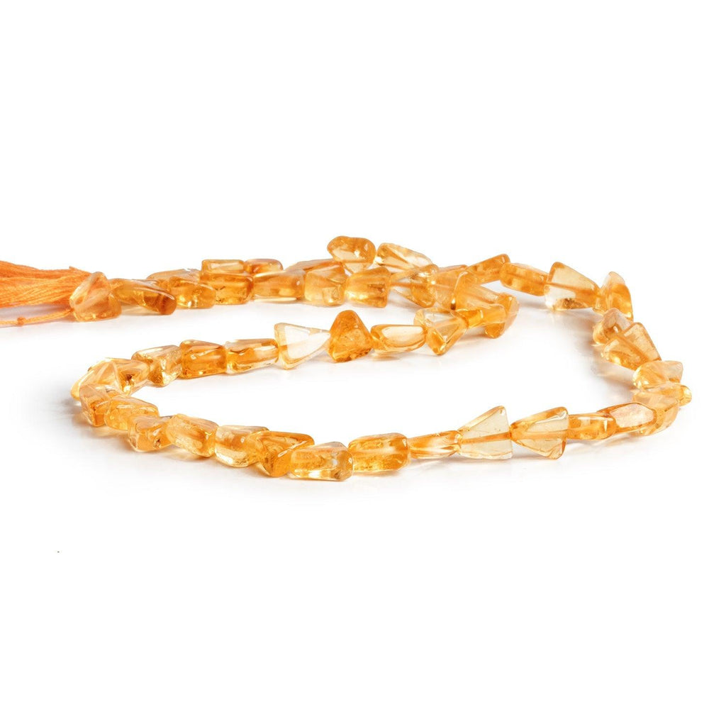 9x7mm Citrine Handcut Triangles 12 inch 40 beads - The Bead Traders