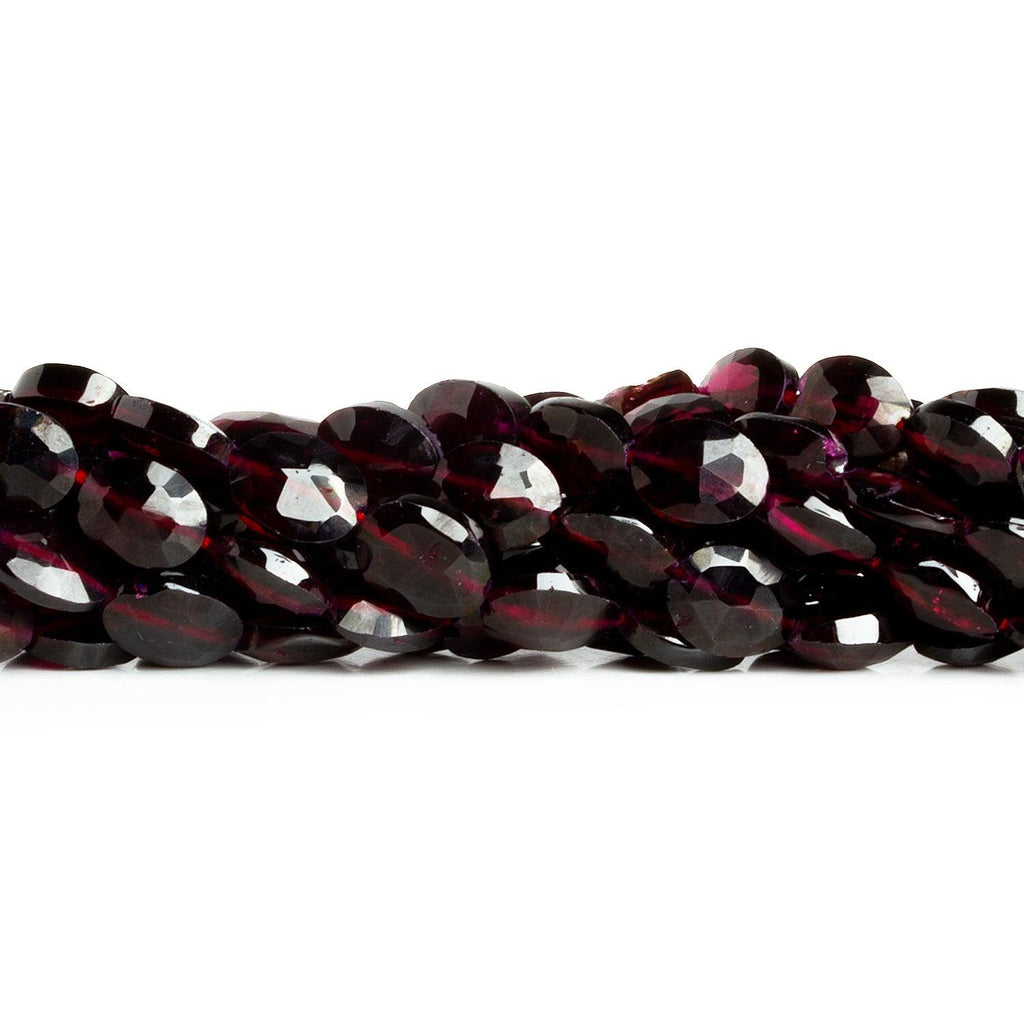 9x7mm Garnet Faceted Ovals 13 inch 35 beads - The Bead Traders