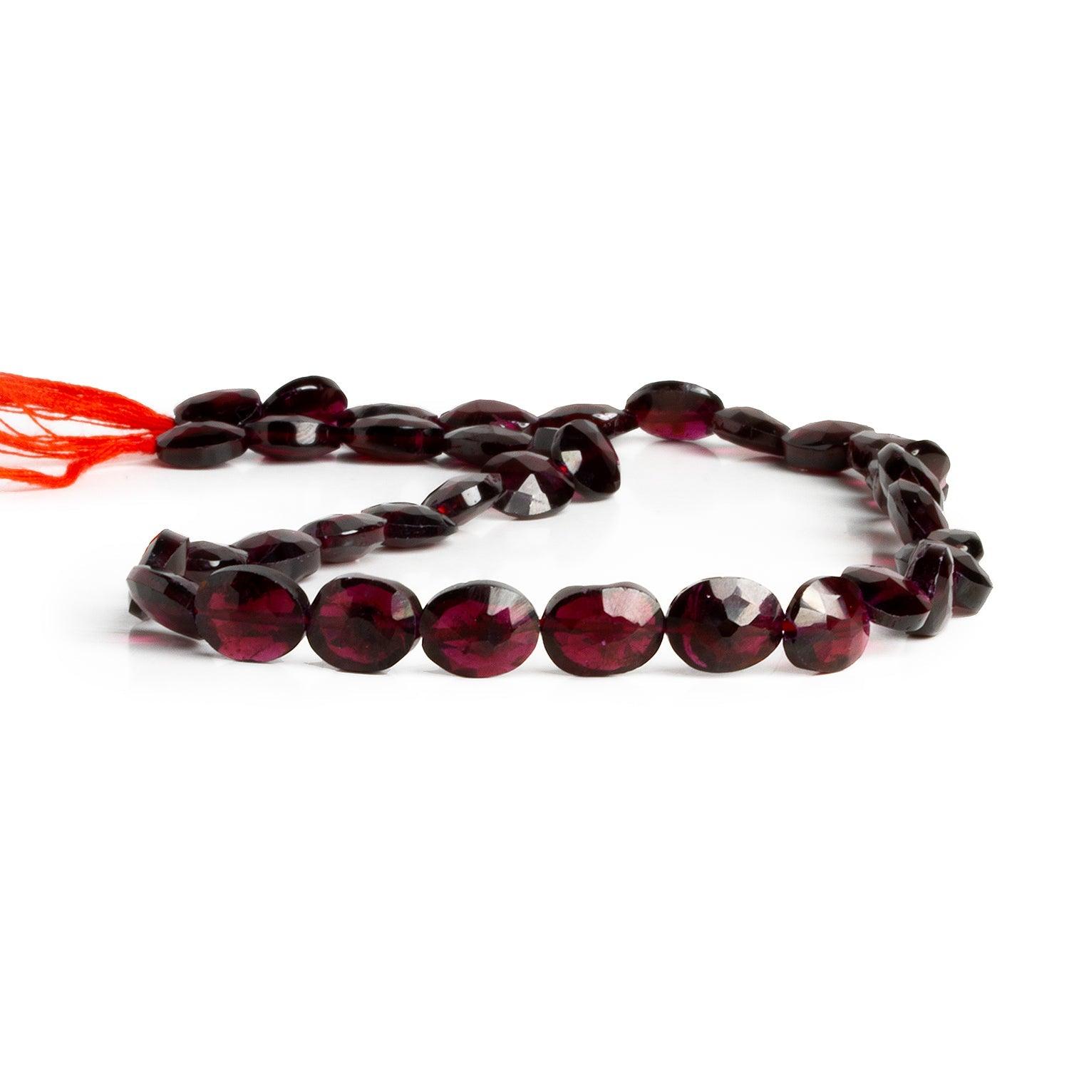 9x7mm Garnet Faceted Ovals 13 inch 35 beads - The Bead Traders