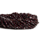 9x7mm Garnet Handcut Pears 14 inch 35 beads - The Bead Traders