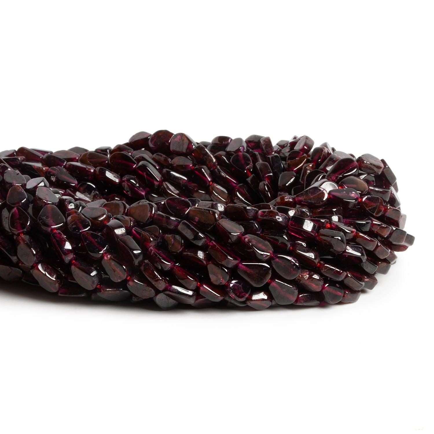 9x7mm Garnet Handcut Pears 14 inch 35 beads - The Bead Traders