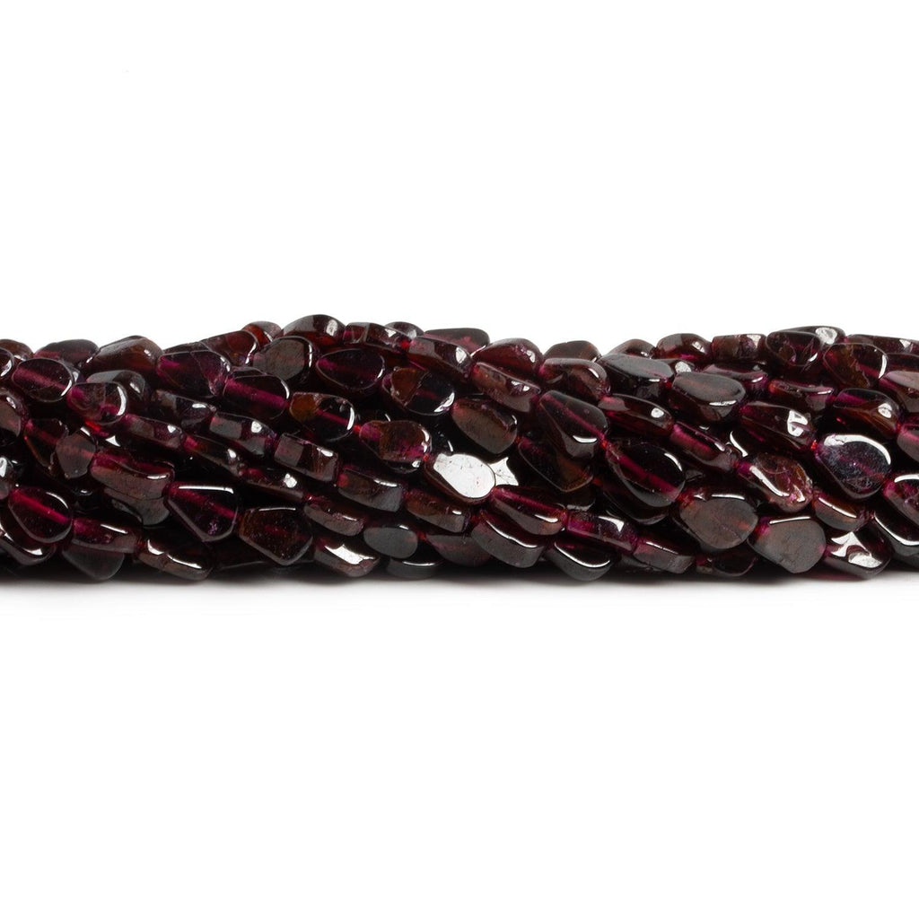 9x7mm Garnet Handcut Pears 14 inch 35 beads - The Bead Traders