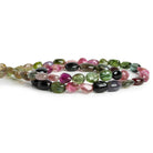 9x7mm Multicolor Tourmaline Plain Ovals 16 inch 45 beads - The Bead Traders