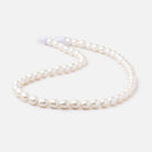 9x7mm Off White Oval Large Hole Pearls 15 inch 49 pieces - The Bead Traders