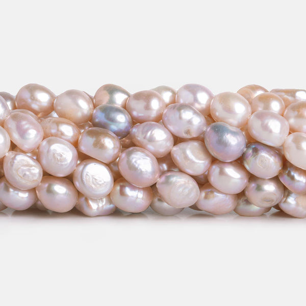 9x7mm Peachy Pink Baroque Pearls 15 inch 40 pieces