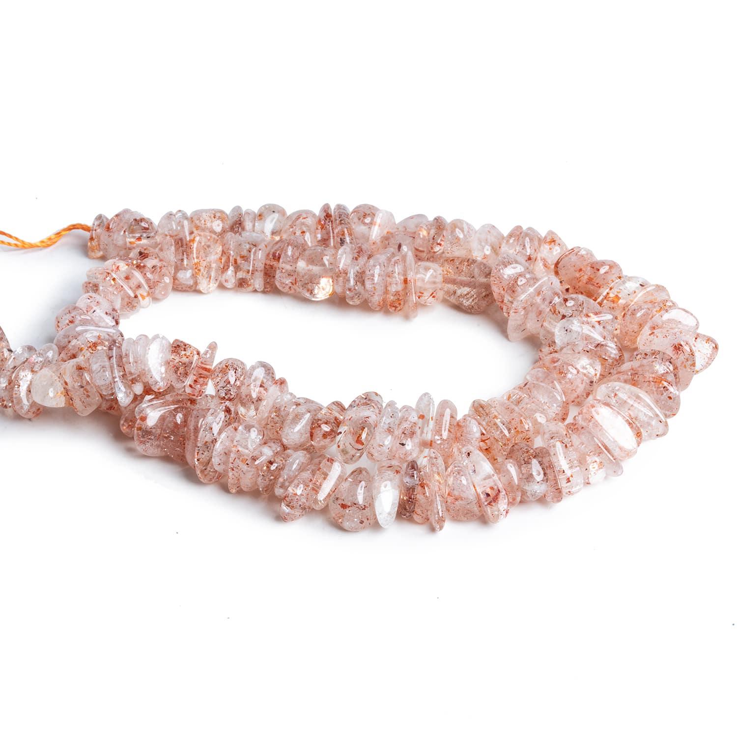9x7mm Sunstone Plain Chips 16 inch 130 beads - The Bead Traders