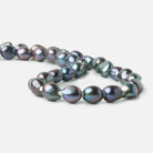 9x8-10x8mm Peacock 2.5mm Large hole Pearl baroque 15 inch 40 pcs - The Bead Traders