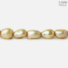 9x8-11x9mm Yellow Baroque 2.5mm Large Hole Pearls 15 inch 37 pcs - The Bead Traders
