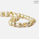 9x8-11x9mm Yellow Baroque 2.5mm Large Hole Pearls 15 inch 37 pcs - The Bead Traders
