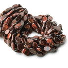 9x8-12x7mm Red Tiger's Eye plain oval nugget beads 13.5 inch 31 pieces - The Bead Traders